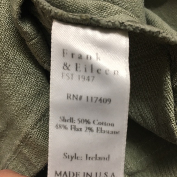 Frank & Eileen Ireland Long Sleeve Playsuit Flax Cotton Romper Size Large - Picture 14 of 15